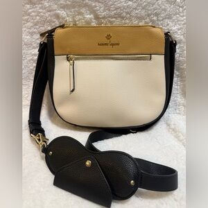 Nanette Lepore White, Tan & Black Colorblock Crossbody